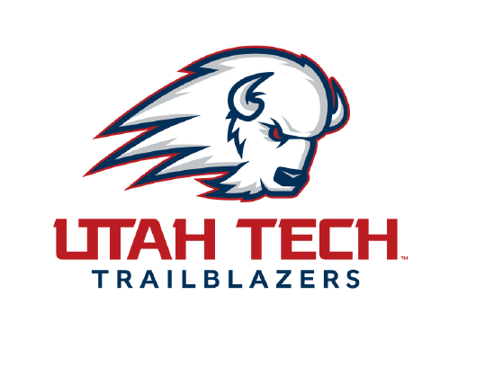 Logo for Utah Tech Trailblazers featuring 'Utah-Tech' in the design.