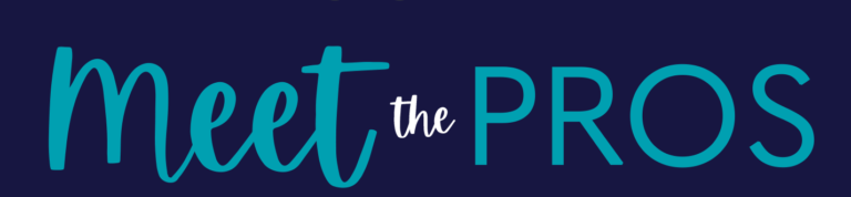 Stylish logo for Meet the Pros event showcasing "meet-the-Pro" text.
